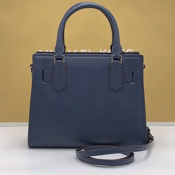 Michael Kors Hamilton Small Satchel Shoulder Crossbody BagNavy Multi…